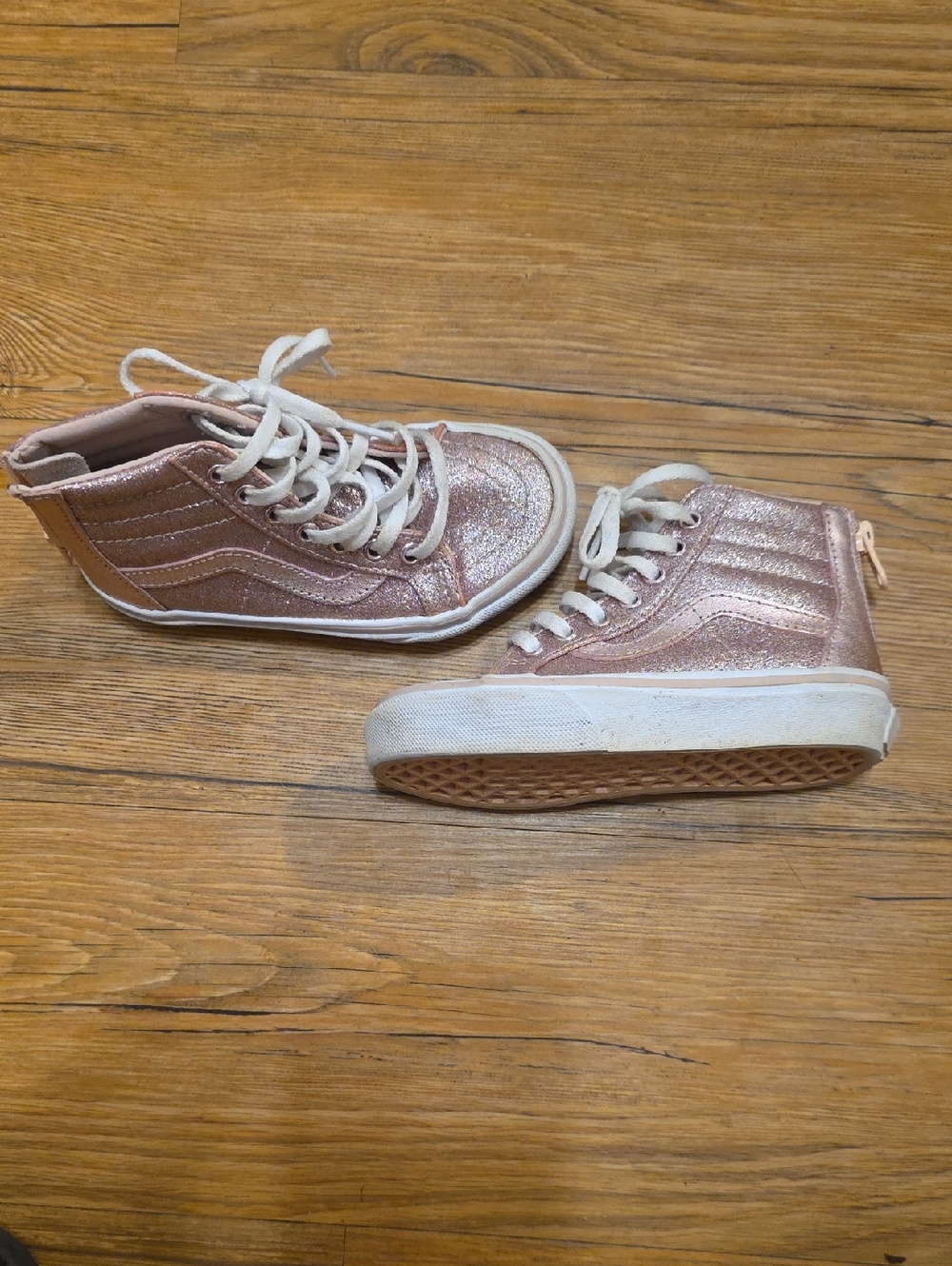 Glittery Pink High-Top Sneakers
